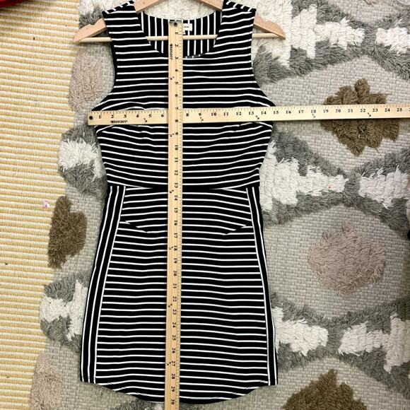 Urban Outfitters UO Silence & Noise Black White Stripe Ponte Knit Sheath Dress S - Picture 8 of 10